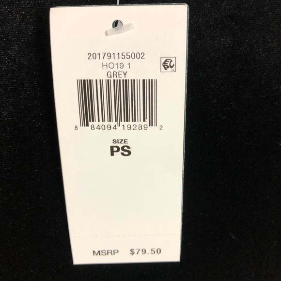 Lauren Ralph Lauren Velvet Short Sleeve Top Womens Petite Size PS Gray Pullover - Picture 7 of 7